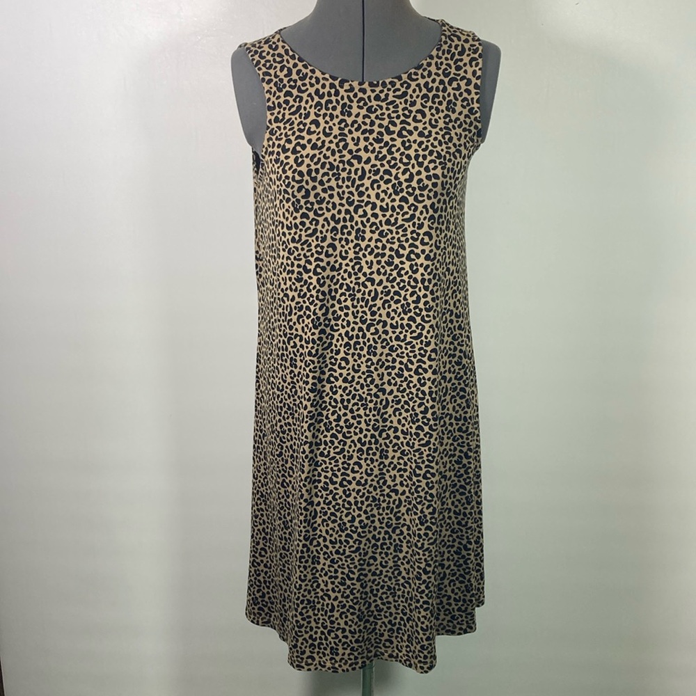 Old Navy Dress Women Size M Animal Fit & Flare Sleeveless